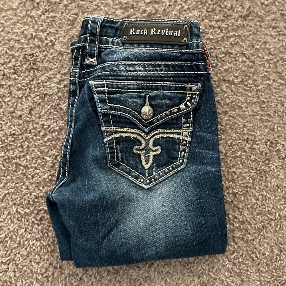 Rock Revival Blue Denim Capris